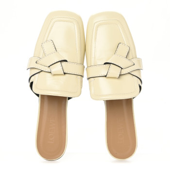 LOEWE Calfskin Gate Mule Sandals 41 Milk