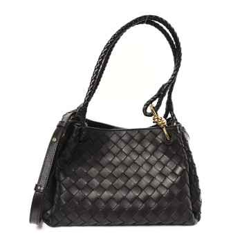 BOTTEGA VENETA Nappa Intrecciato Small Parachute Shoulder Bag Fondant