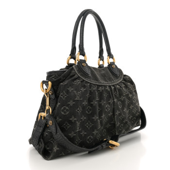 LOUIS VUITTON Denim Neo Cabby MM Black
