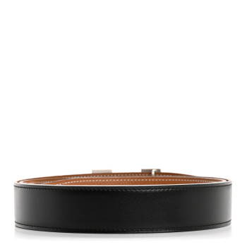 HERMES 135 Togo 32mm H Belt 95 38 Black Gold