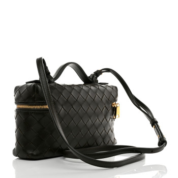 BOTTEGA VENETA Calfskin Intrecciato Bang Bang Vanity Case Kaki