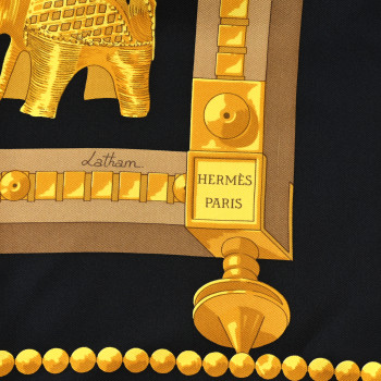 HERMES Silk Cuillers d'Afrique Scarf 90