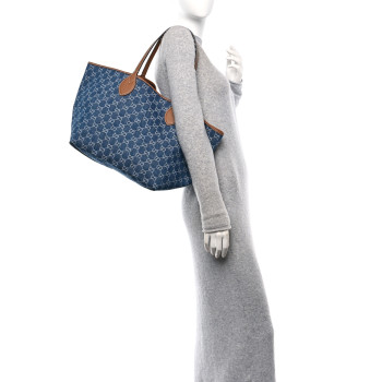 GUCCI New Denim GG Monogram Calfskin Large Totissima Tote Blue