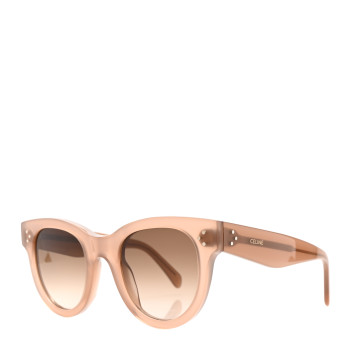 CELINE Acetate Studded Mineral Round Sunglasses CL4003IN Light Brown