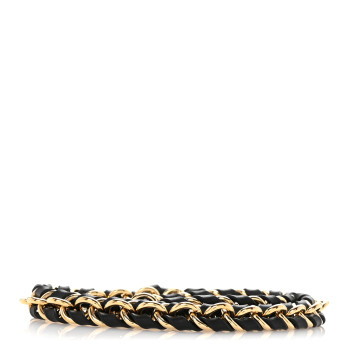 LOUIS VUITTON Calfskin Multi Pochette Chain Shoulder Strap Black Gold