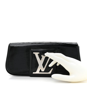 LOUIS VUITTON Epi Electric Sobe Clutch Black