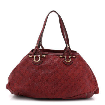 GUCCI Guccissima Shoulder Bag Red