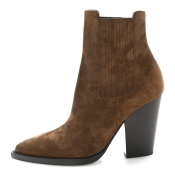 SAINT LAURENT Suede Theo 95 Chelsea Boots 37.5 Land