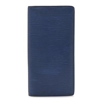 LOUIS VUITTON Epi Brazza Wallet Cyan