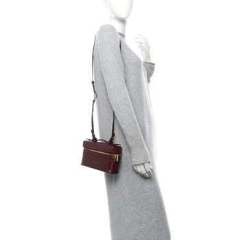 BOTTEGA VENETA Nappa Intrecciato Bang Bang Vanity Case Barolo