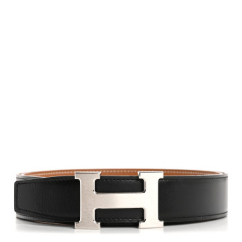 HERMES 135 Togo 32mm H Belt 95 38 Black Gold