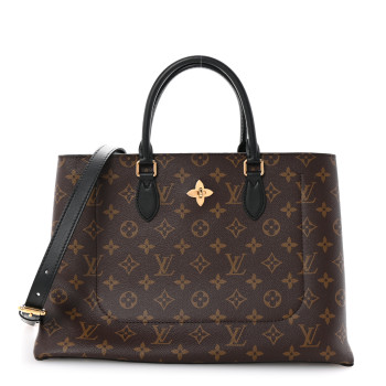 LOUIS VUITTON Monogram Flower Tote Black