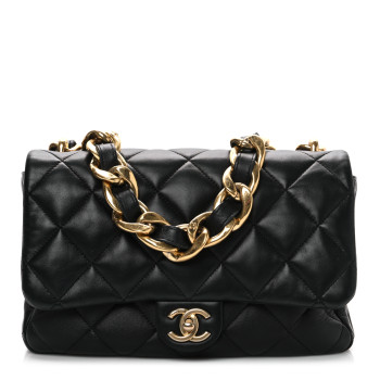 CHANEL Lambskin Quilted Large Funky Town Flap Black
