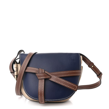 LOEWE Calfskin Small Gate Crossbody Bag Blue