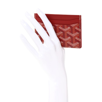 GOYARD Goyardine Saint Sulpice Card Holder Red