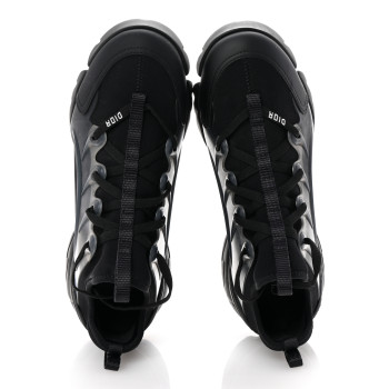 CHRISTIAN DIOR Neoprene Rubber Womens D-Connect Sneakers 38 Black