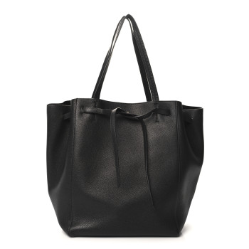 CELINE Soft Grained Calfskin Small Belt Cabas Phantom Black
