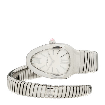 BULGARI Stainless Steel 35mm Serpenti Tubogas Quartz Watch
