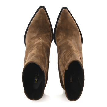 SAINT LAURENT Suede Theo 95 Chelsea Boots 37.5 Land