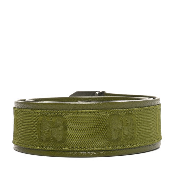 GUCCI Econyl Nylon Monogram Off The Grid Belt Logo Buckle Belt 80 32 Juniper Green