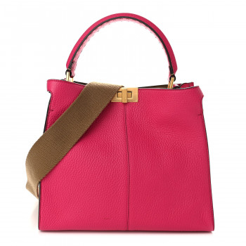 FENDI Cuoio Romano Selleria Medium Peekaboo X-Lite Fuxia