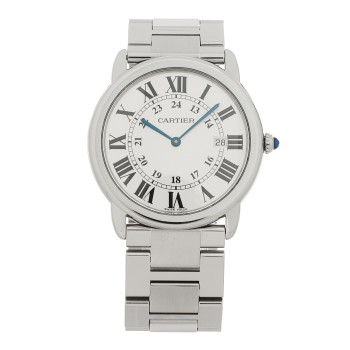 CARTIER Stainless Steel 36mm Ronde Solo Quartz Watch