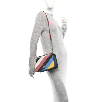 CHRISTIAN DIOR Lambskin Diagonal Quilted Diorama Flap Bag Black Multicolor