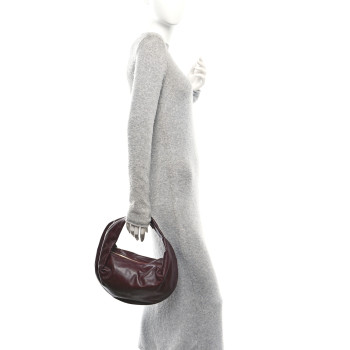KHAITE Calfskin Medium Olivia Hobo Burgundy
