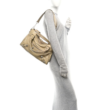 BALENCIAGA Agneau Giant 21 Silver Hardware City Sahara