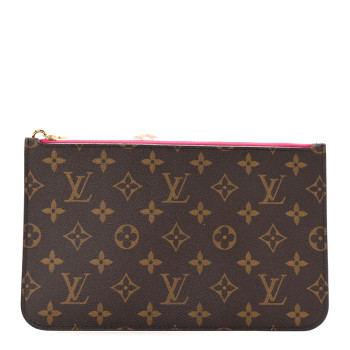 LOUIS VUITTON Monogram Neverfull MM GM Pochette Pivoine