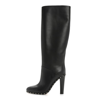 VALENTINO GARAVANI Nappa Soul Rockstud Boots 37 Black