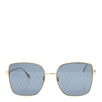 FENDI Metal Square Sunglasses FE40013U Gold Brown