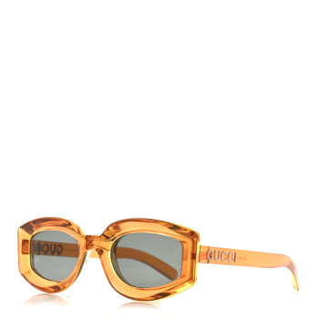 GUCCI Acetate Rectangle Sunset Boulevard Sunglasses GG1719S Orange Grey