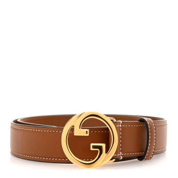 GUCCI Ciny Lux Calfskin Blondie 30mm Belt 75 30 Blondie Cognac