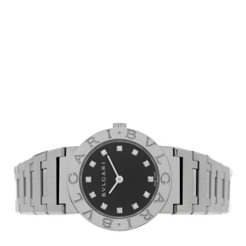 BULGARI Stainless Steel Diamond 26mm Quartz Watch Black