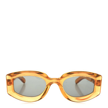 GUCCI Acetate Rectangle Sunset Boulevard Sunglasses GG1719S Orange Grey