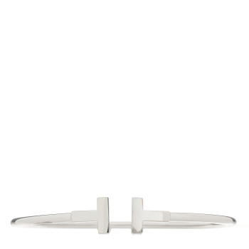 TIFFANY 18K White Gold T Wire Bracelet