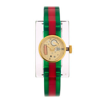 GUCCI Stainless Steel Plexiglass 24mm Quartz Watch