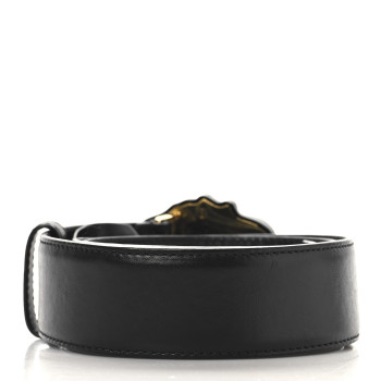 VERSACE Calfskin Tonal 3cm La Medusa Belt 85 34 Black