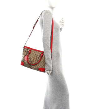 GUCCI Monogram Medium Sukey Top Handle Red
