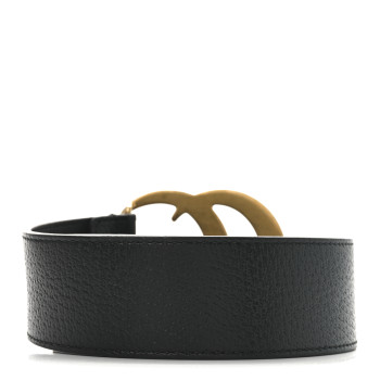 GUCCI Textured Calfskin Double G 40mm Belt 105 42 Black