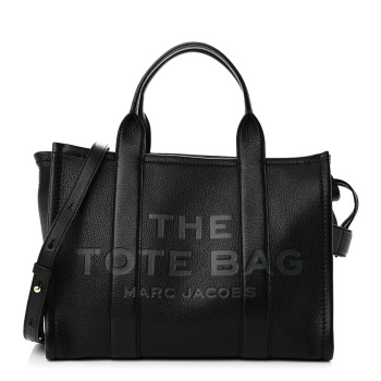 MARC JACOBS Grained Calfskin Medium The Tote Bag Black