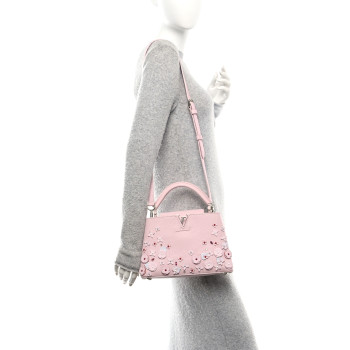LOUIS VUITTON Taurillon Mechanical Flowers Capucines BB Magnolia