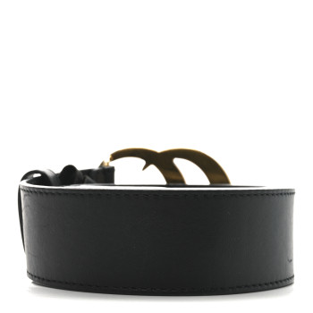 GUCCI Calfskin Double G 40mm Belt 90 36 Black