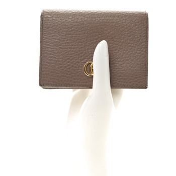 GUCCI Dollar Calfskin GG Marmont Card Case Box Porcelain Rose
