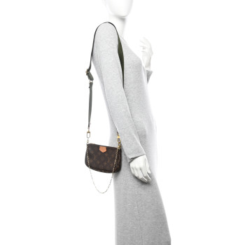 LOUIS VUITTON Monogram Multi Pochette Accessories Mini Pochette Kaki