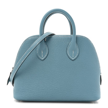 HERMES Chevre Mysore Mini 1923 Bolide Bleu Jean