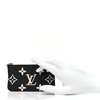 LOUIS VUITTON Empreinte Monogram Giant Key Pouch Black Beige