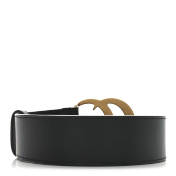 GUCCI Calfskin Double G 40mm Belt 85 34 Black