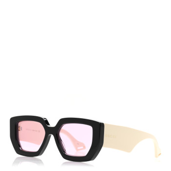 GUCCI Square Frame Sunglasses GG0630S Black Ivory